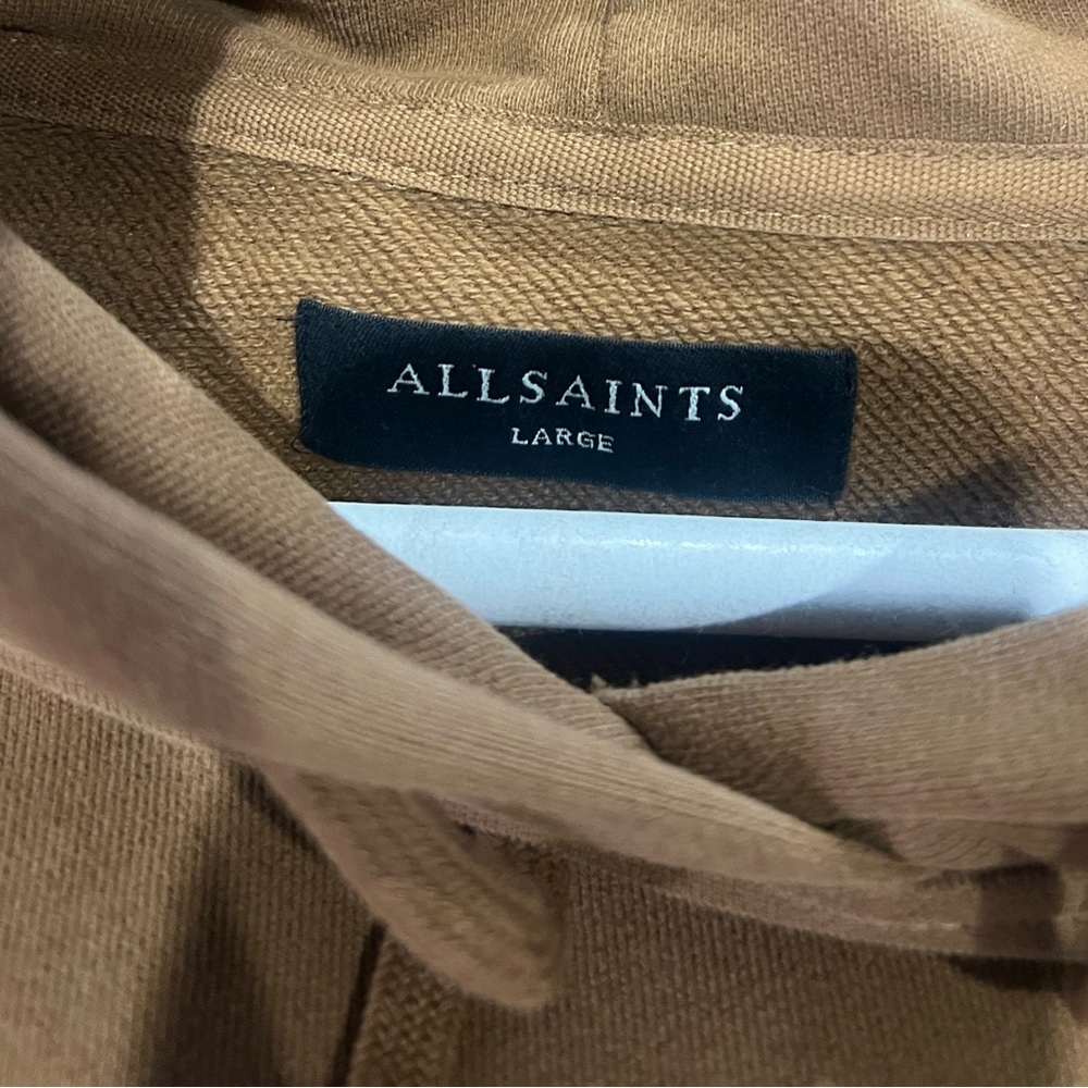 All saints L rust brown men’s hoodie. Brand new condition- worn once.